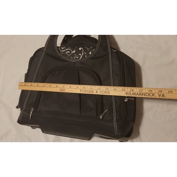 Kensington Contour balance notebook roller bag w retractable handle Onyx black - Picture 5 of 16